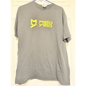 Mellow Yellow Soda Logo Vtg Black Tee‎ Size Xl